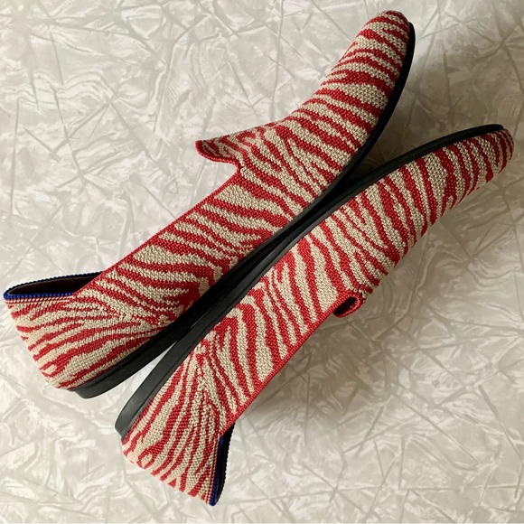 Retired/HTF! Rothy’s Retired Red Zebra Loafers 9 - Picture 4 of 10